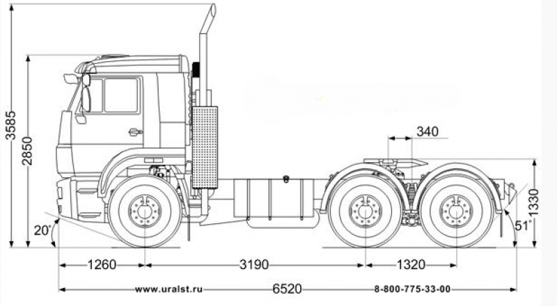 65115-3052-50 Шасси КамАЗ